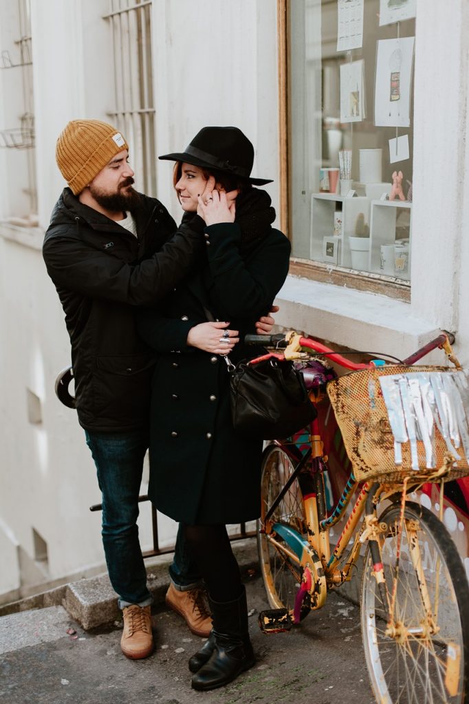 séance photo couple montmartre couleur