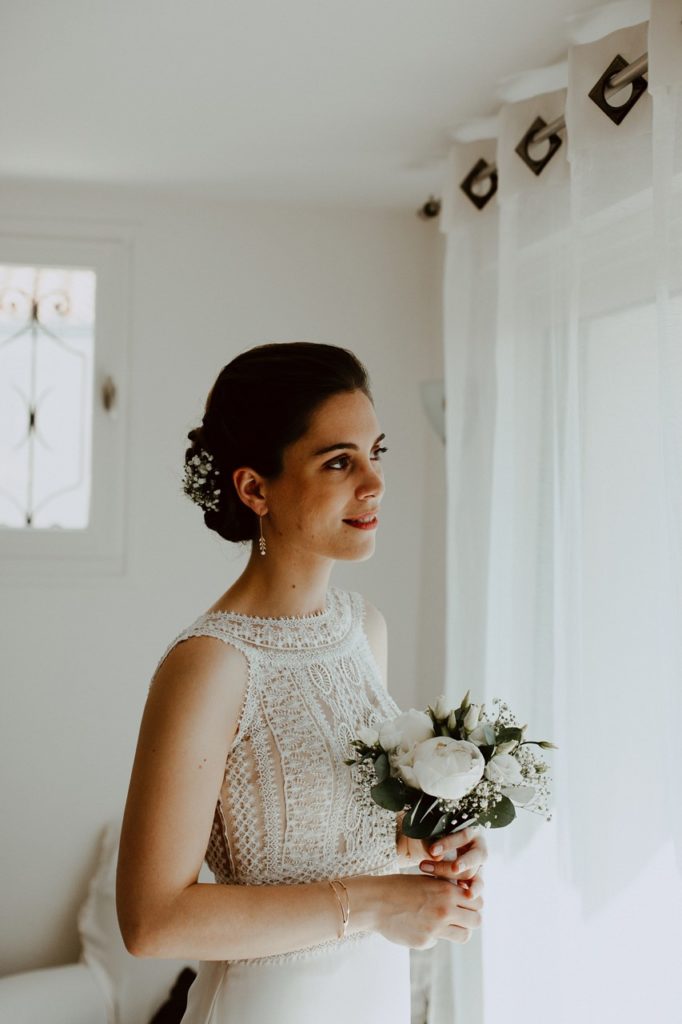 mariage cholet préparation mariée portrait fenêtre