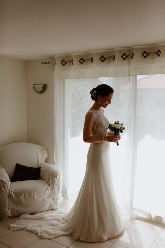 mariage cholet préparation portrait robe mariée