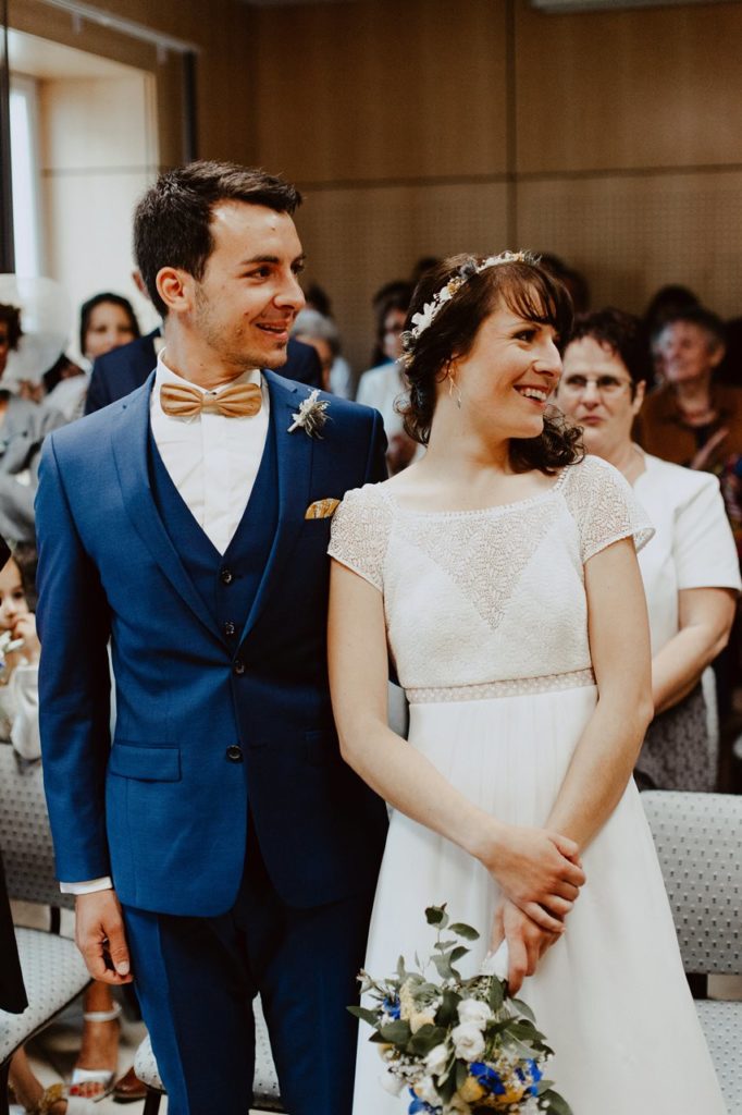 Mariage bohème nantes portraits mariée mairie