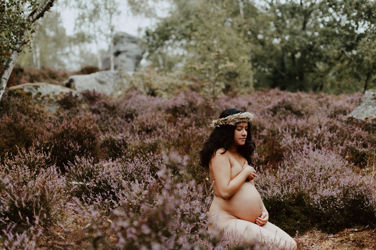 Pachamama Séance maternité en pleine nature Fanny Paris Photographe