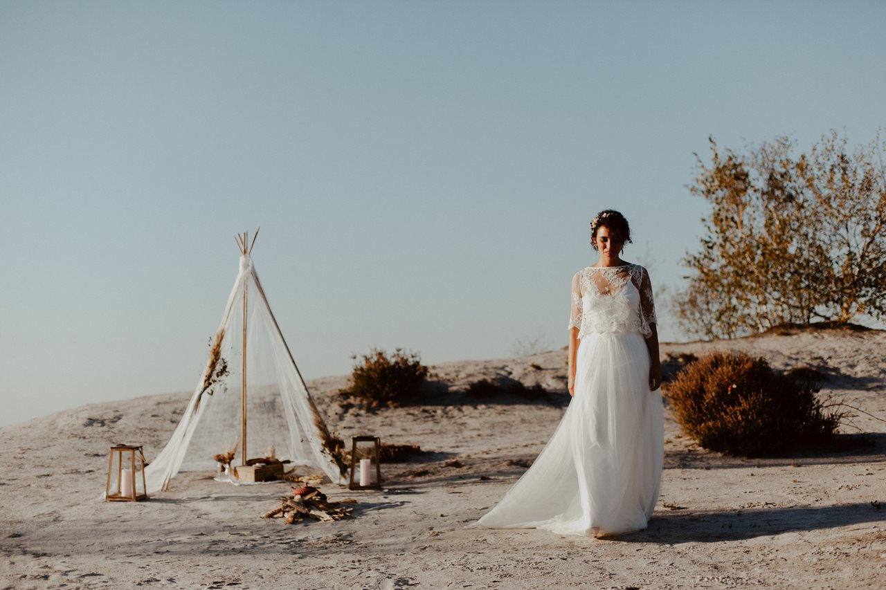 Un Mariage nude dans le désert - Fanny Paris Photographe à Nantes