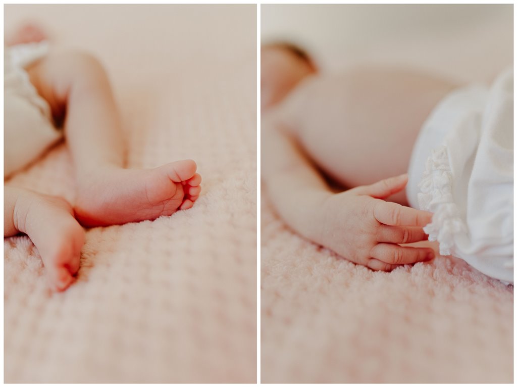 photos détails bébé fille pieds et mains